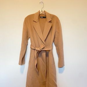 Wool Blend Camel Coat